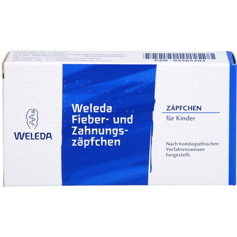 WELEDA Fieber- und Zahnungszäpfchen — 10 St — reference packaging