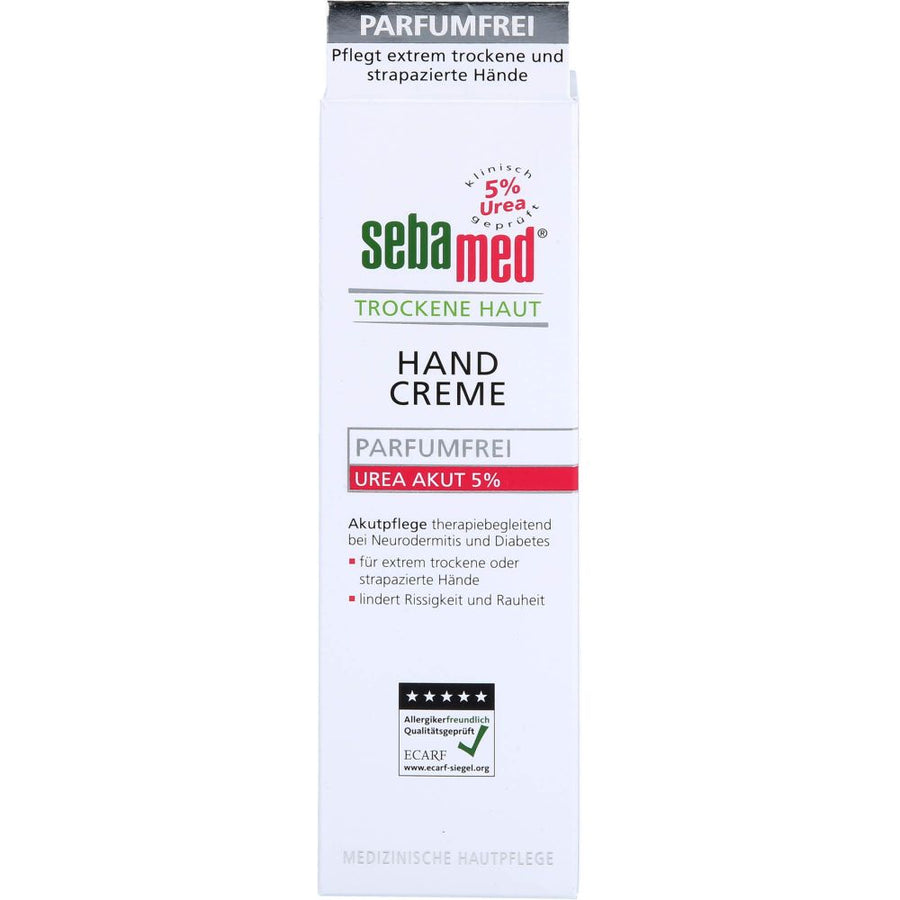 SEBAMED Trockene Haut Handcreme Urea 5% parfümfrei — 75 ml — reference packaging