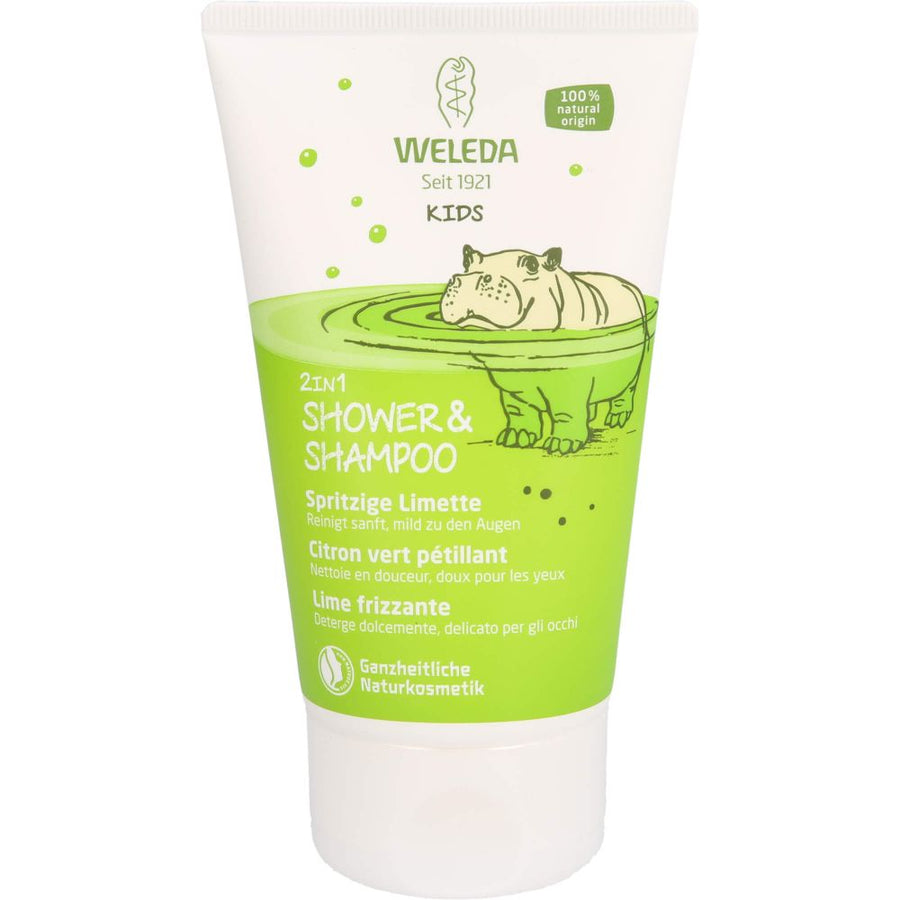 WELEDA Kids 2in1 Shower & Shampoo spritzig.Limette — 150 ml — reference packaging