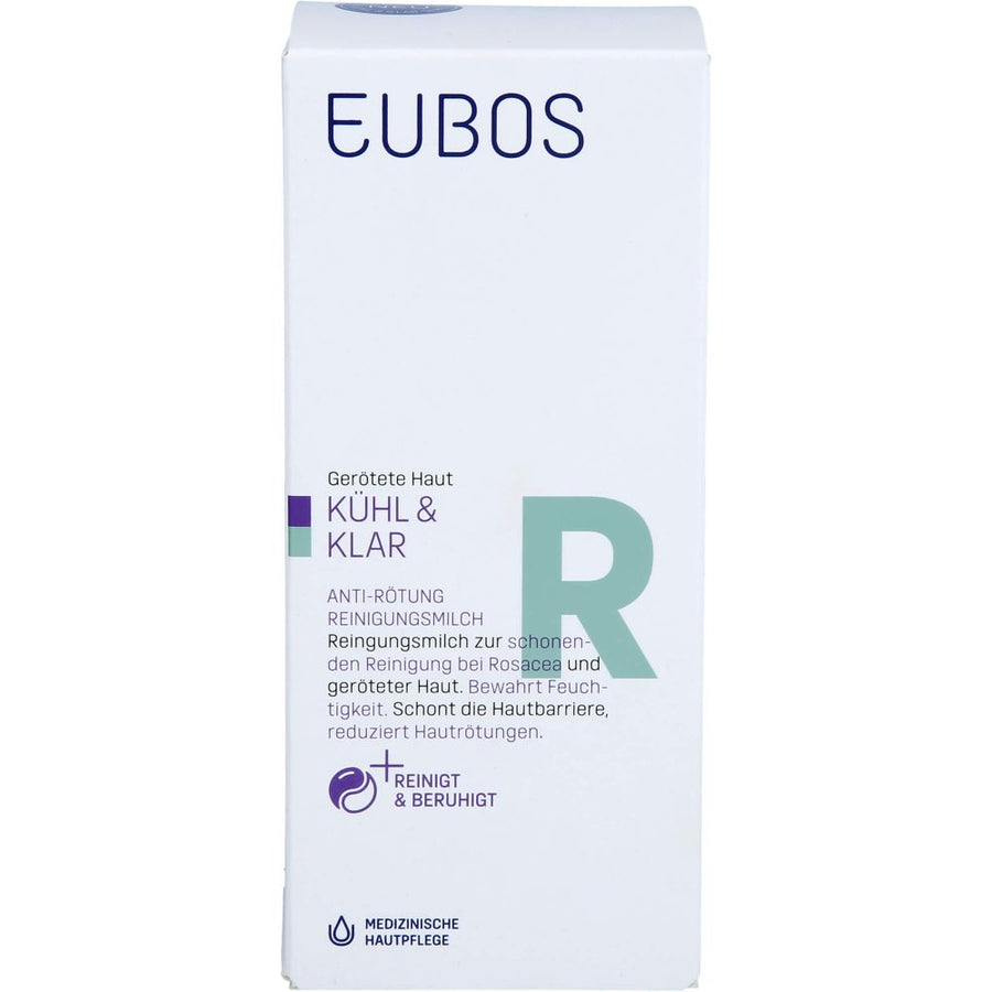 EUBOS KÜHL & KLAR Anti-Rötung Reinigungsmilch — 150 ml — reference packaging