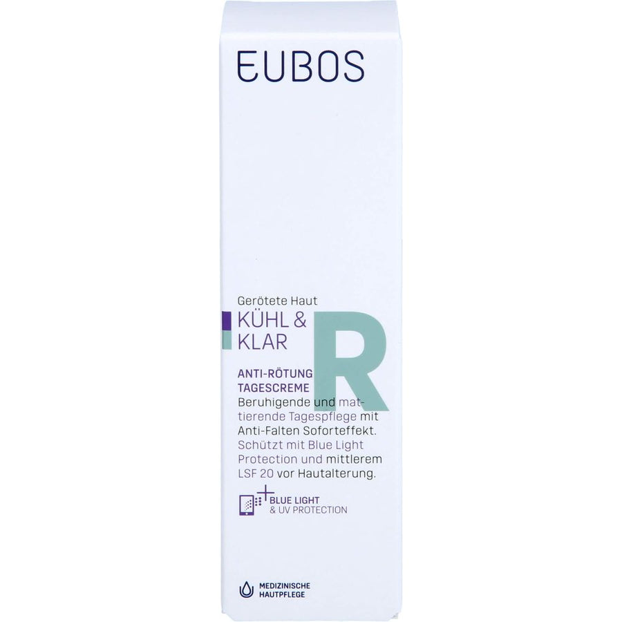EUBOS KÜHL & KLAR Anti-Rötung Tagescreme LSF 20 — 40 ml — reference packaging