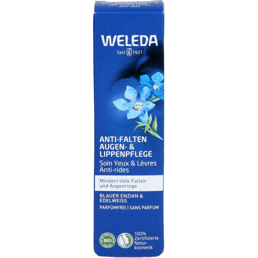 WELEDA Anti-Falten Aug.&Lippenpfl.bl.Enz.&Edelwei. — 10 ml — reference packaging
