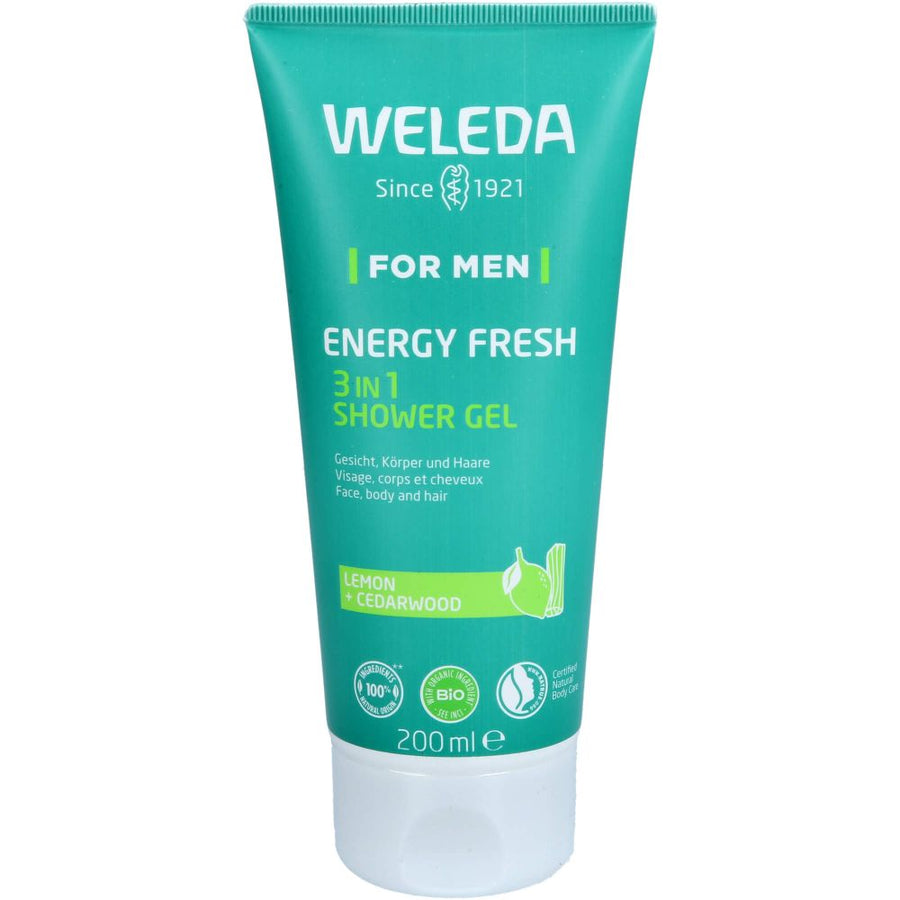 WELEDA for Men Energy Fresh 3in1 Shower Gel — 200 ml — reference packaging