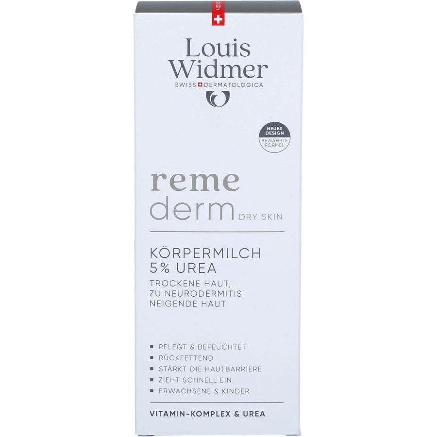 WIDMER Remederm dry Skin Körpermilch 5% Urea l.P. — 200 ml — reference packaging