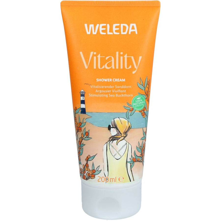 WELEDA Vitality Shower Cream Sanddorn — 200 ml — reference packaging