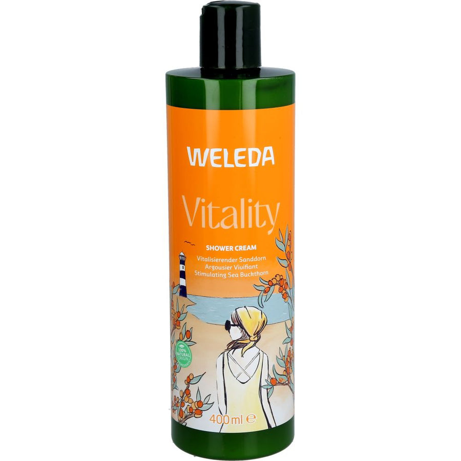 WELEDA Vitality Shower Cream Sanddorn — 400 ml — reference packaging