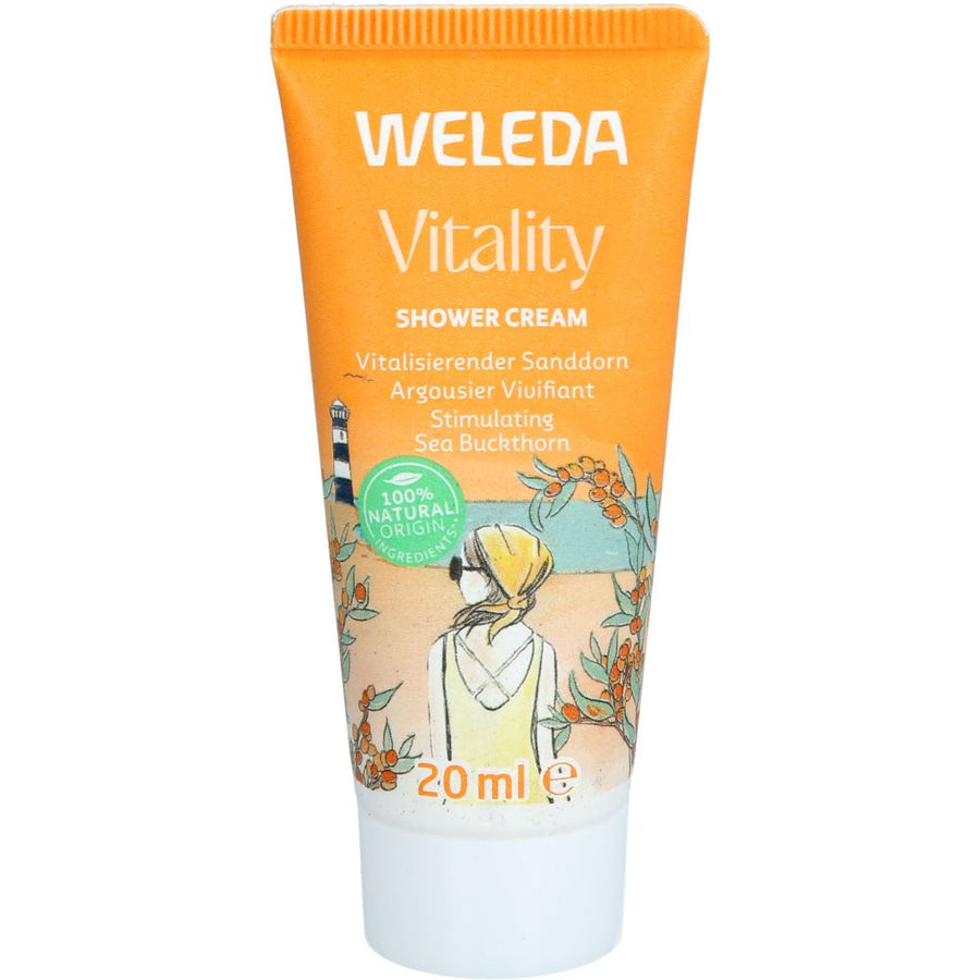WELEDA Vitality Shower Cream Sanddorn vitalisier. — 20 ml — reference packaging