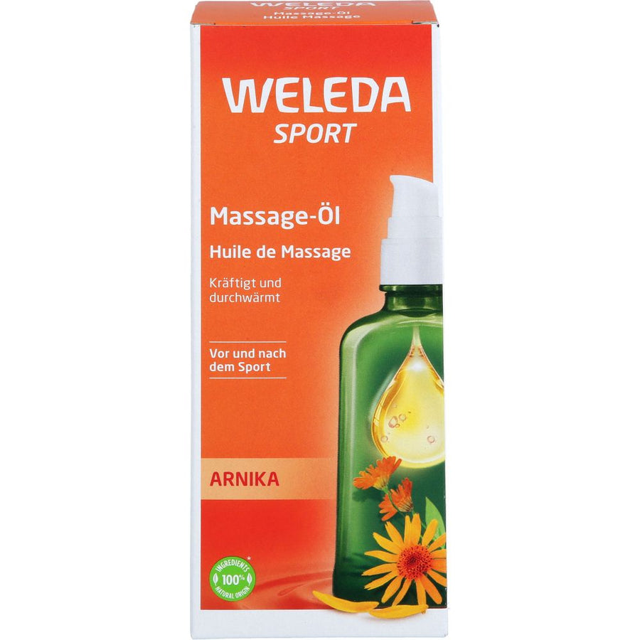 WELEDA Sport Massage-Öl Arnika — 100 ml — reference packaging
