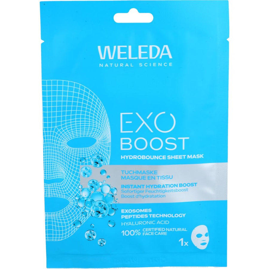 WELEDA Exo Boost Hydrobounce Tuchmaske Feuchtigk. — 20 ml — reference packaging