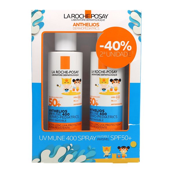 Anthelios 400 Dermo Pediatrics Spray Invisible 200ml + 200 ml Promo — 200ml + 200 ml — reference packaging