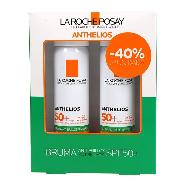 La Roche-Posay Anthelios Bruma Facial Invisible Anti-brillos Spf50 Duplo 2x75ml Promo — 2x75ml — reference packaging