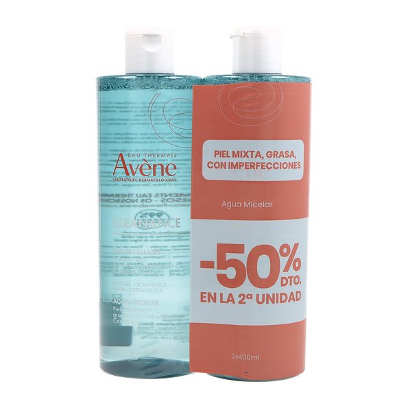 Avene cleanance agua micelar 2 x 400 ml promo — 2 x 400 ml — reference packaging