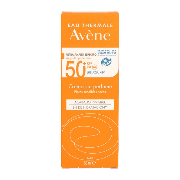 Avene Solar Crema SPF 50+ Sin Perfume 50 ml — 50 ml — reference packaging