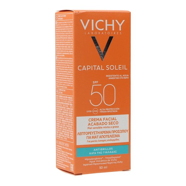 Vichy Capital Soleil Emulsión Facial Tacto Seco SPF 50 50 ml — 50 ml — reference packaging