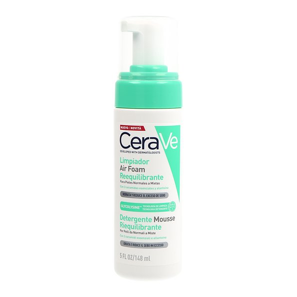 CeraVe Limpiador Air Foam Reequilibrante Piel Normal Mixta 148ml — 148ml — reference packaging