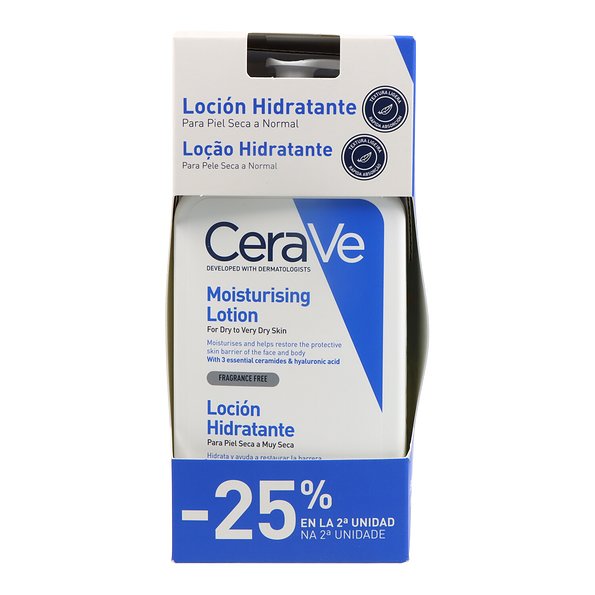 CeraVe locion hidratante piel seca a muy seca 2x473 ml duplo promo — 2x473 ml — reference packaging