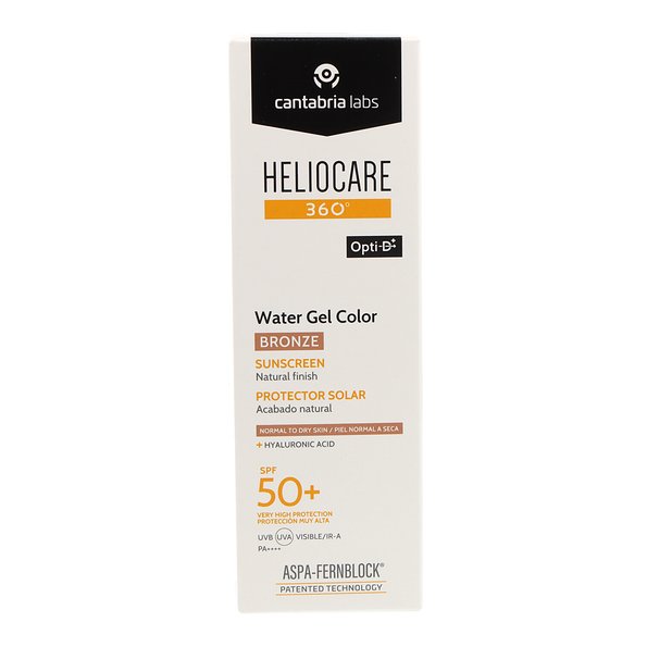 Heliocare 360 Color Water Gel Protector Solar SPF 50+ Bronze 50ml — 50ml — reference packaging