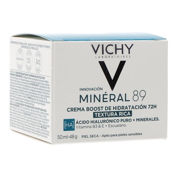 Vichy Mineral 89 Crema Boost de Hidratacion Rica 50 ml — 50 ml — reference packaging