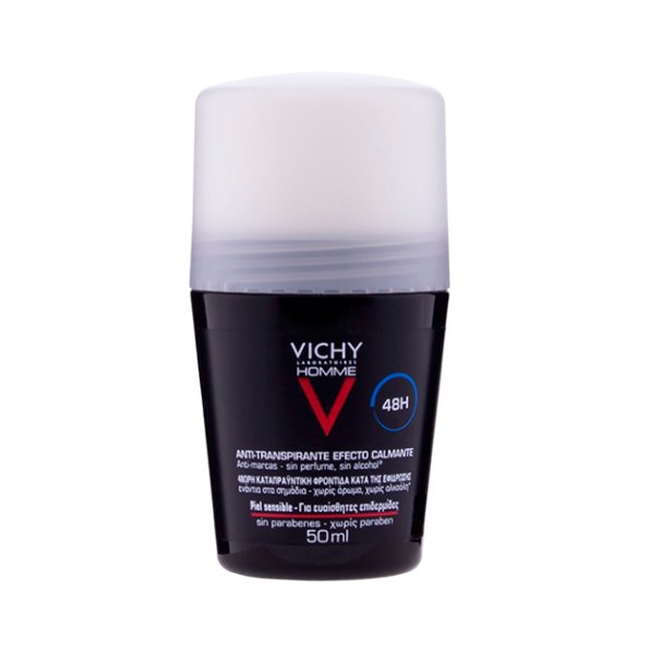 Vichy Homme Desodorante Antitranspirante Roll-On Piel Sensible 48h 50 ml — 50 ml — reference packaging