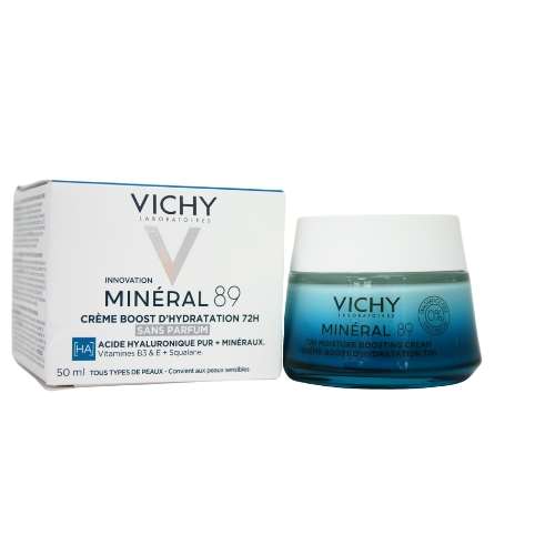 Vichy Mineral 89 72H Moisture Boosting Cream Fragrance-Free 50ml — 50ml — reference packaging